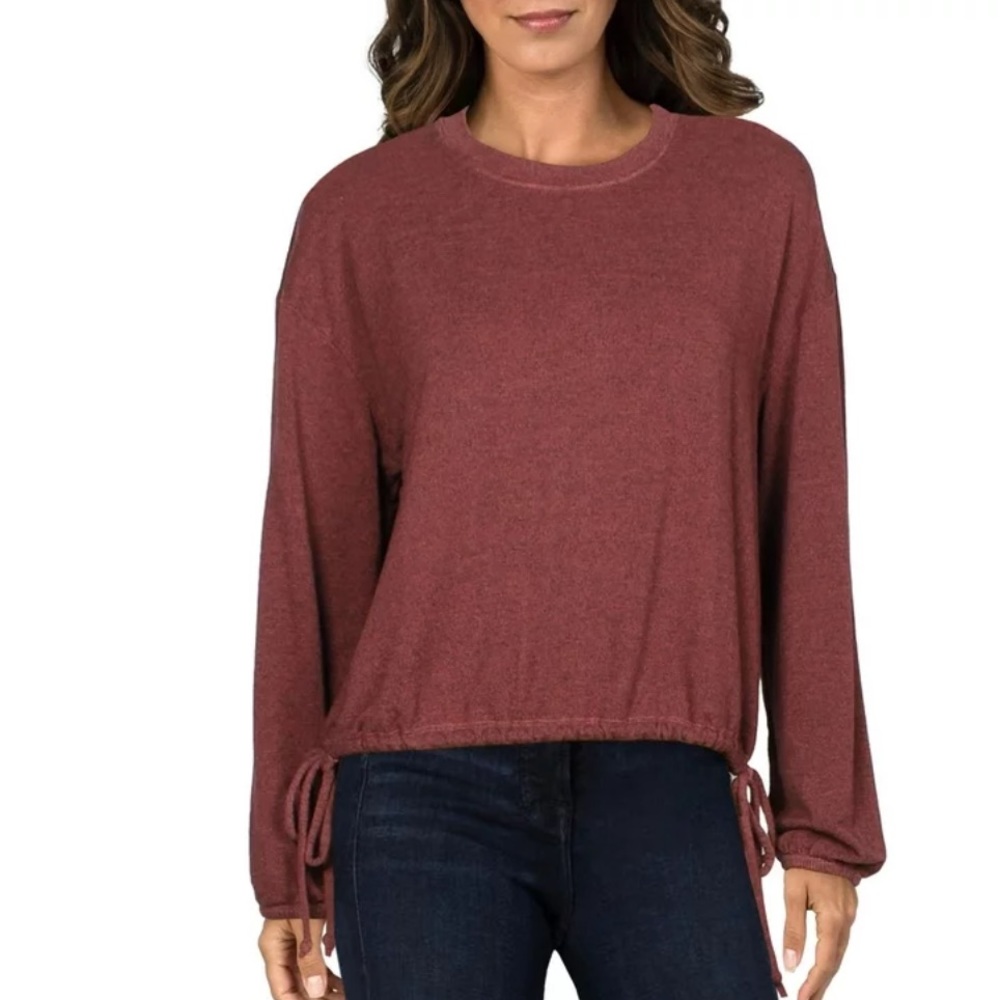 Sundry Womens Side Tie Short Sweatshirt sz S #P